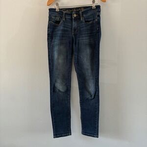 Gap Jeans Womens 1/25 Dark Blue Premium Super Skinny Stretch Denim Pants Indie
